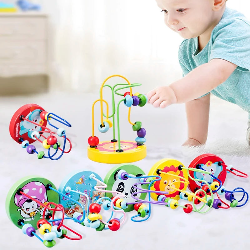 Circles Bead Wire Maze Roller Coaster Toys