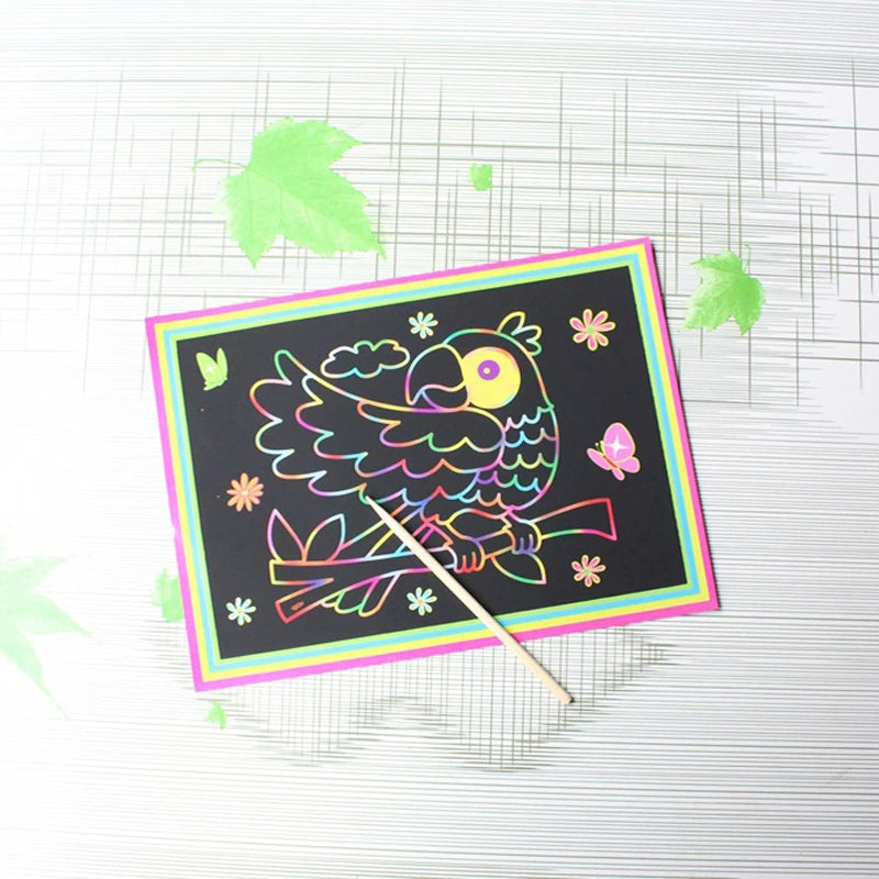 Scratch Art Paper Magic Painting Paper Toys