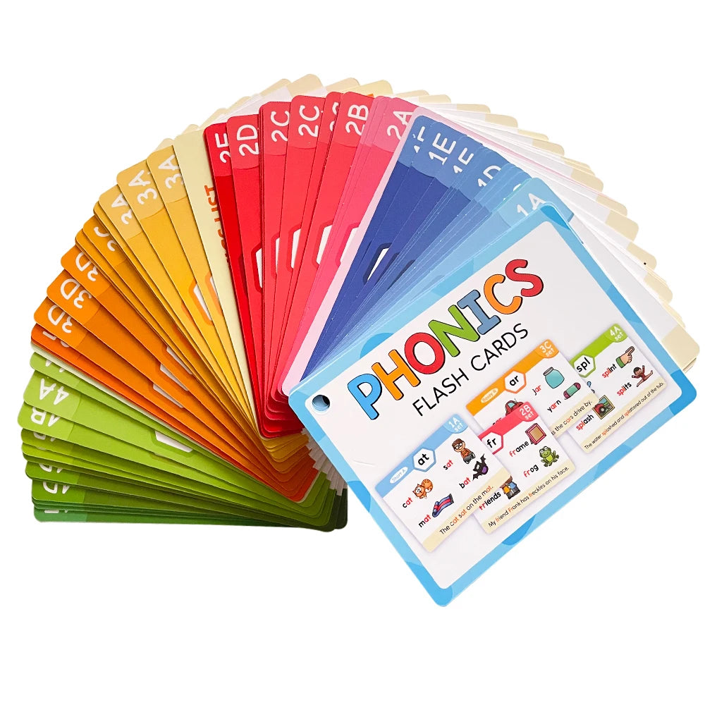 65Pcs Phonics Flashcards Set Toys