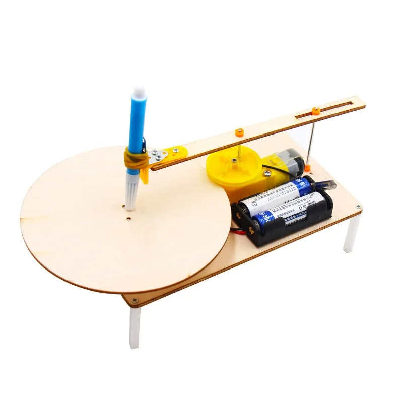 DIY Creative Wooden Electric Plotter Toys