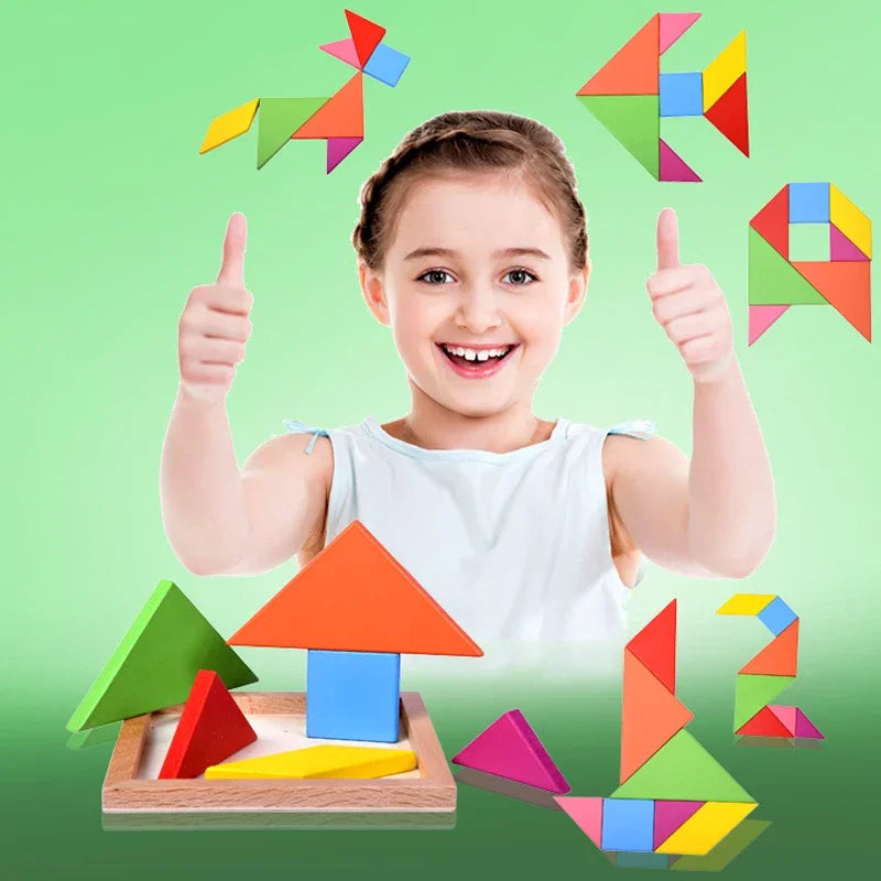 Wooden Tangram Puzzle Toys