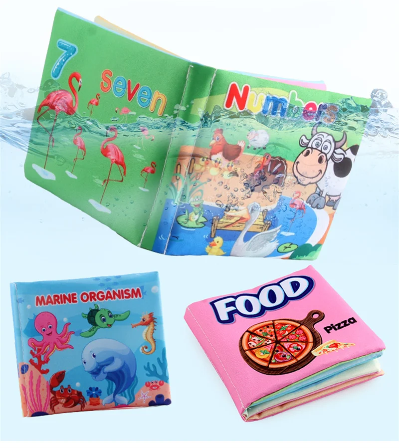 0-12Monthes Baby Cloth Book Fruits Animals Cognize Puzzle Book Infant Kids Early Learning Educational Fabric Books Toys