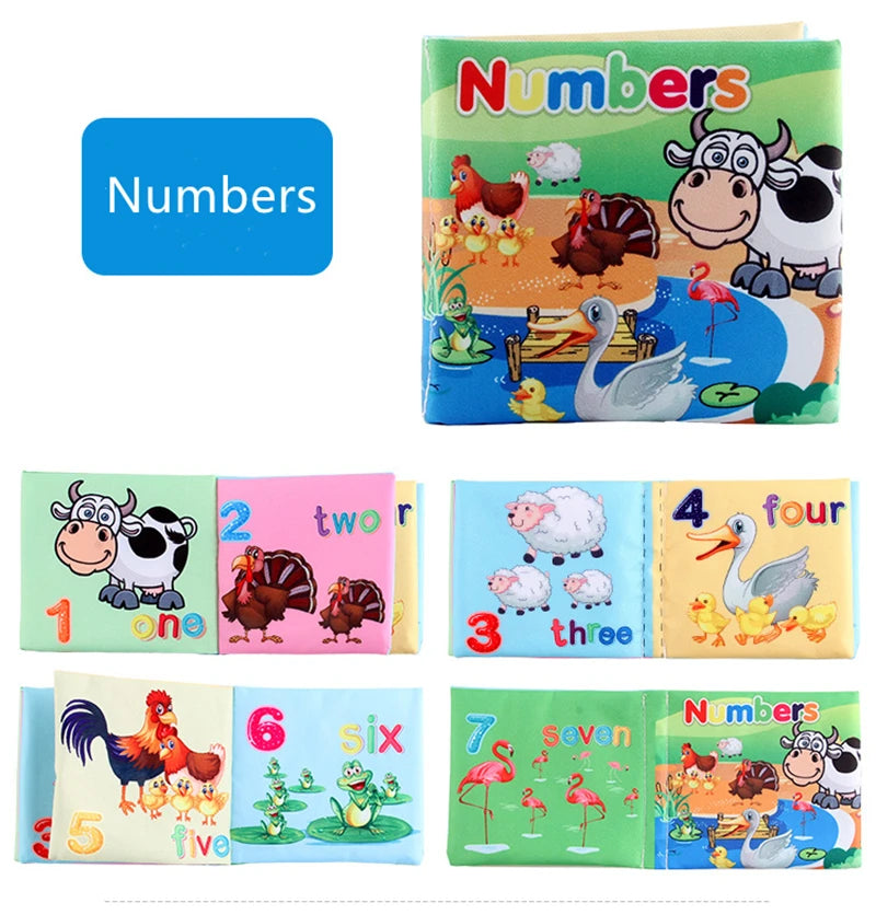 0-12Monthes Baby Cloth Book Fruits Animals Cognize Puzzle Book Infant Kids Early Learning Educational Fabric Books Toys