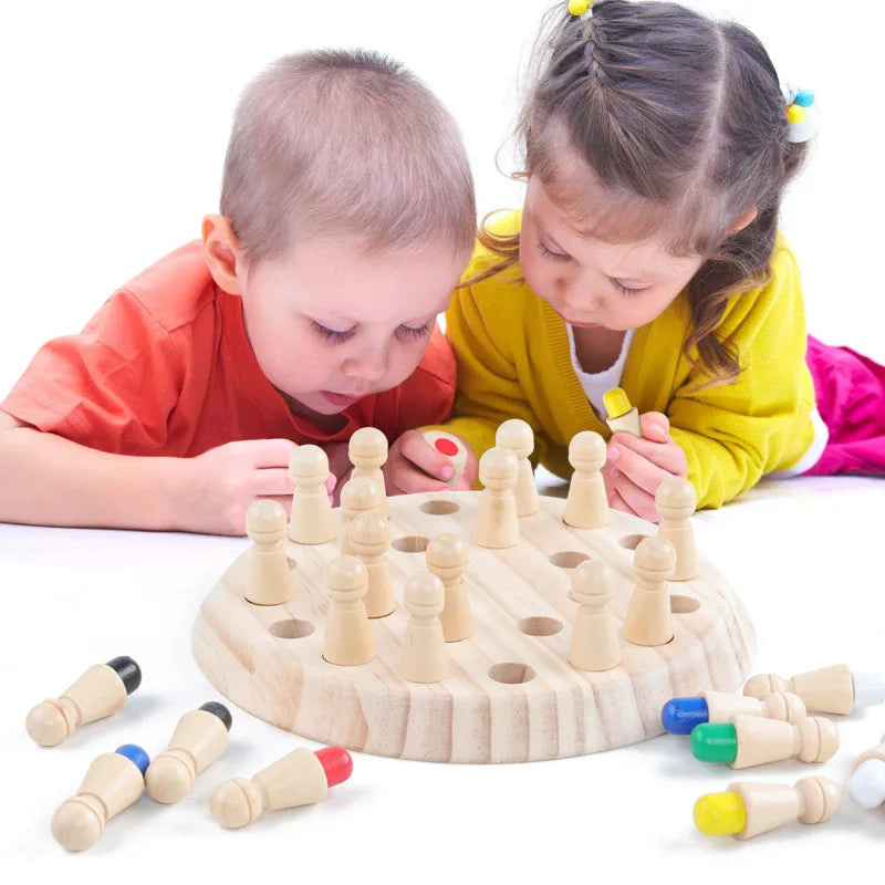 Wooden Memory Match Stick Chess Puzzles Toys