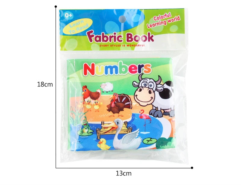 0-12Monthes Baby Cloth Book Fruits Animals Cognize Puzzle Book Infant Kids Early Learning Educational Fabric Books Toys