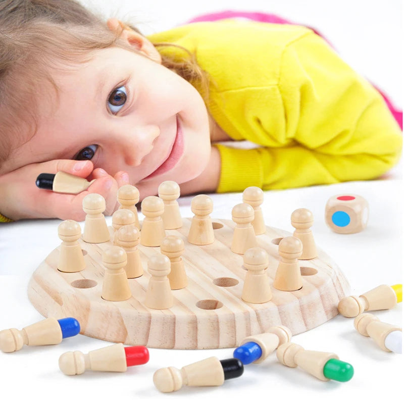 Wooden Memory Match Stick Chess Puzzles Toys