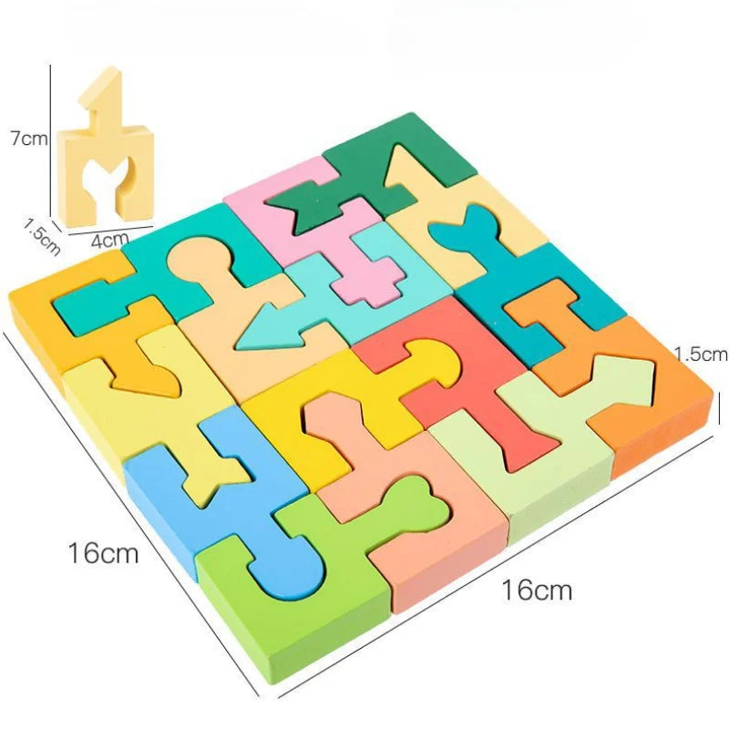 Shape Matching Wooden Puzzle Toys