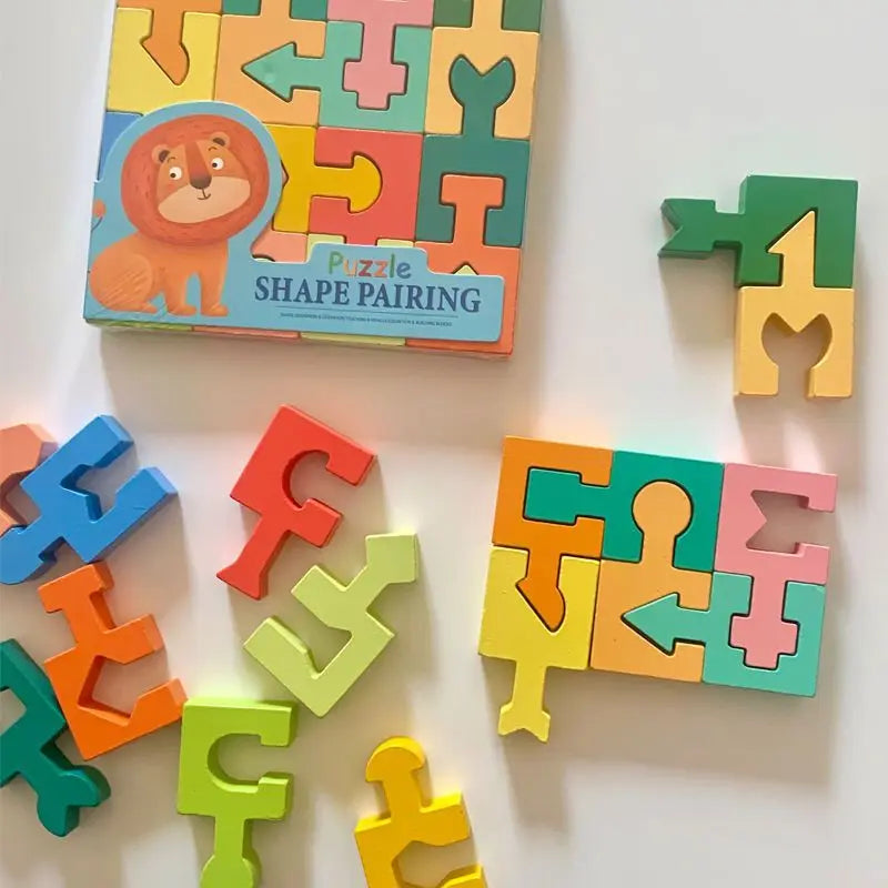 Shape Matching Wooden Puzzle Toys