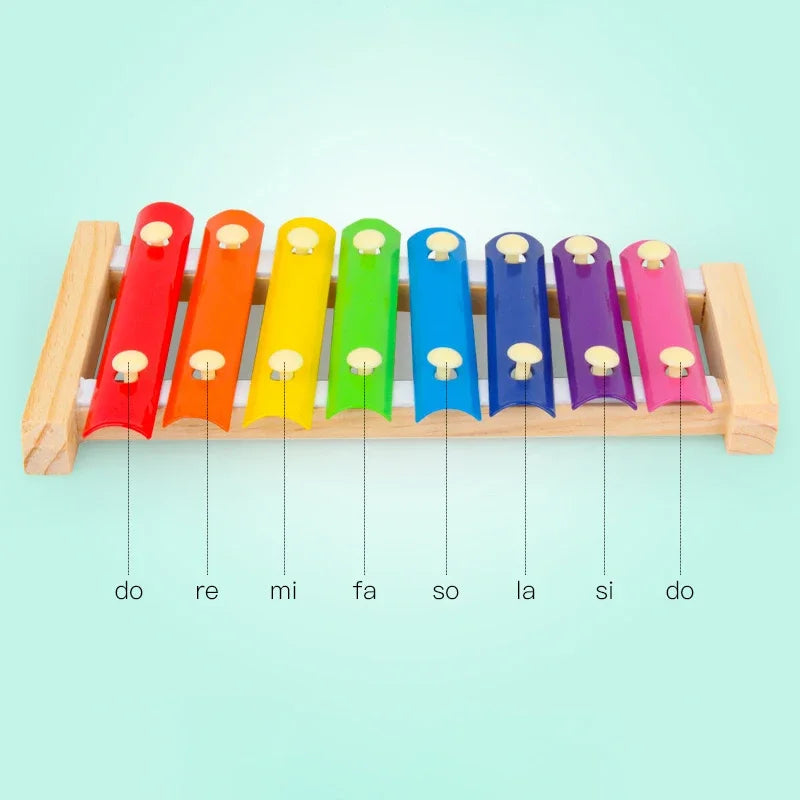 Wooden 8 Tones Multicolor Xylophone Toys