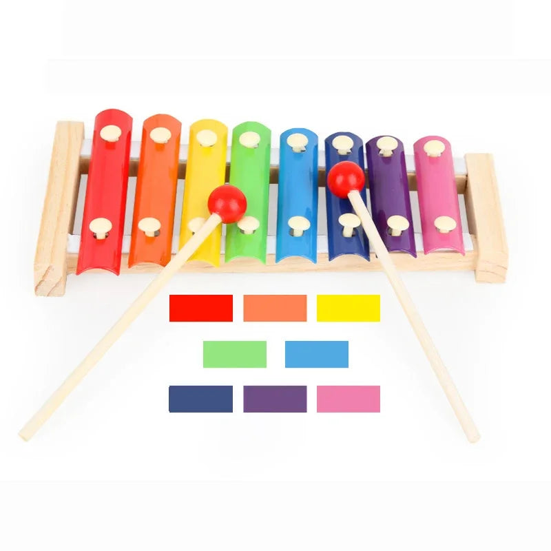 Wooden 8 Tones Multicolor Xylophone Toys