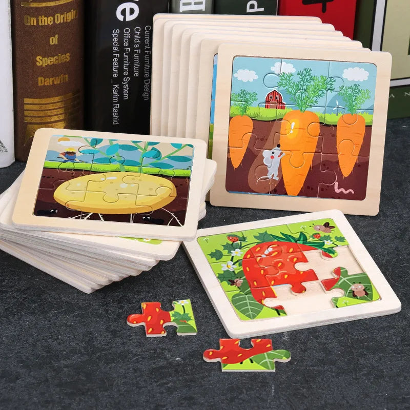 Cartoon Flat Puzzle Toys