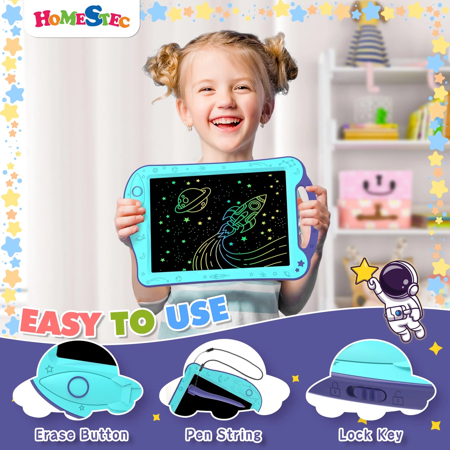 AstroDraw Colored Drawing Tablet Toys